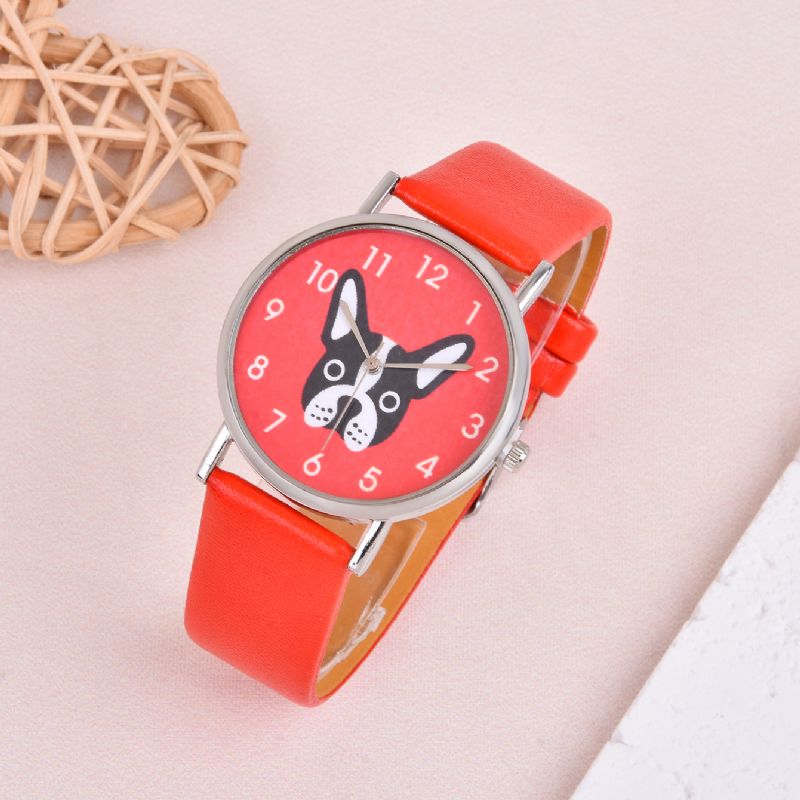 Kids Lányok Cartoon Puppy Student Quartz Watch