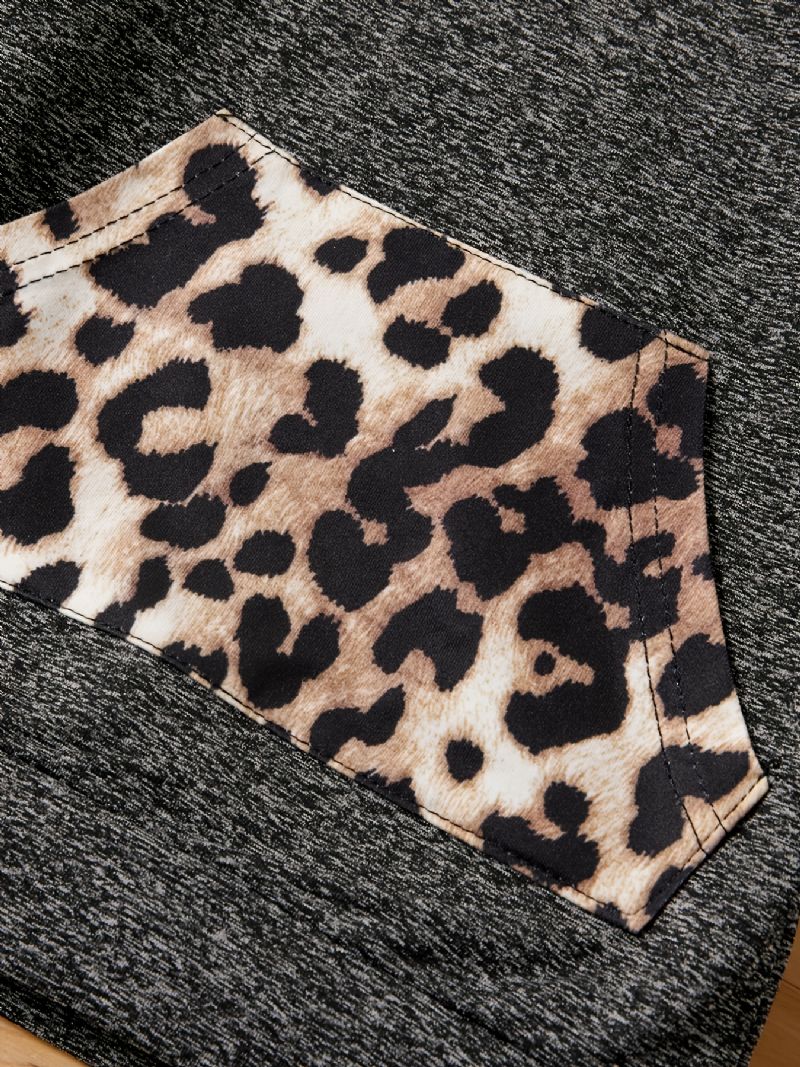 Fiúk Leopard Print Kapucnis És Nadrág Szett Gyerekruhák