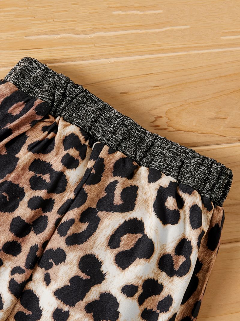 Fiúk Leopard Print Kapucnis És Nadrág Szett Gyerekruhák