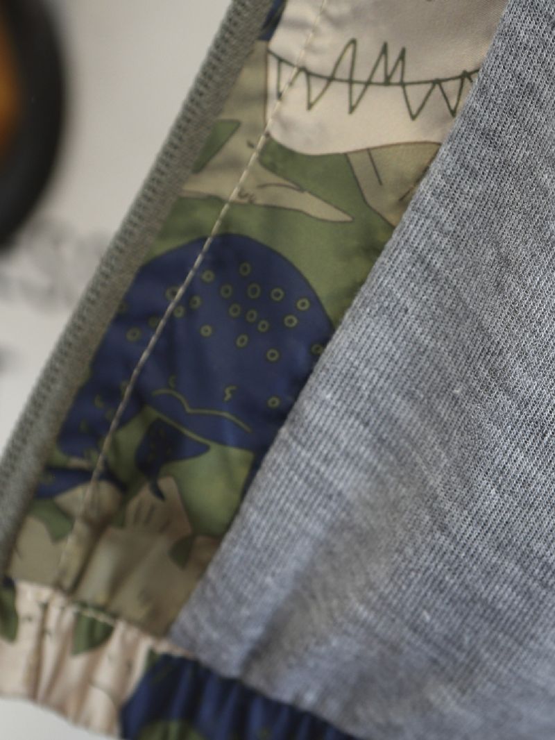 Fiúk Dinosaur Print Camo Dzseki