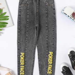 Kids Letter Print Jeans