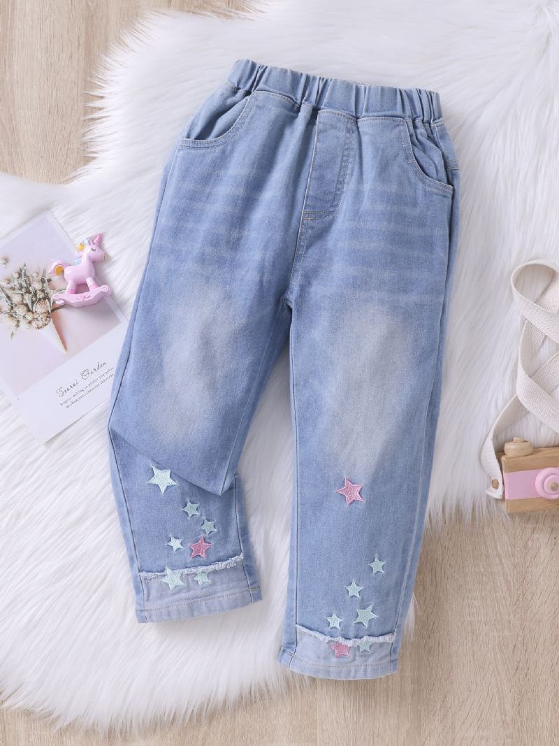 Lányok Divat Hímzés Star Jeans