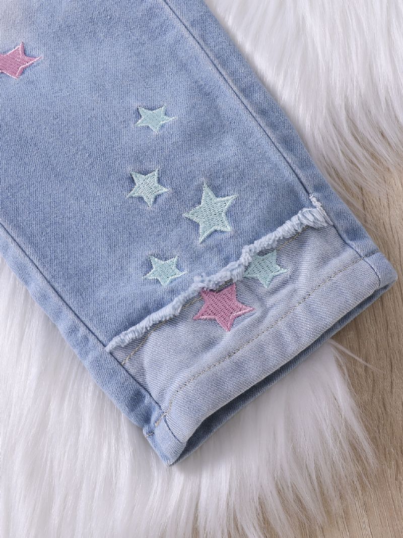 Lányok Divat Hímzés Star Jeans