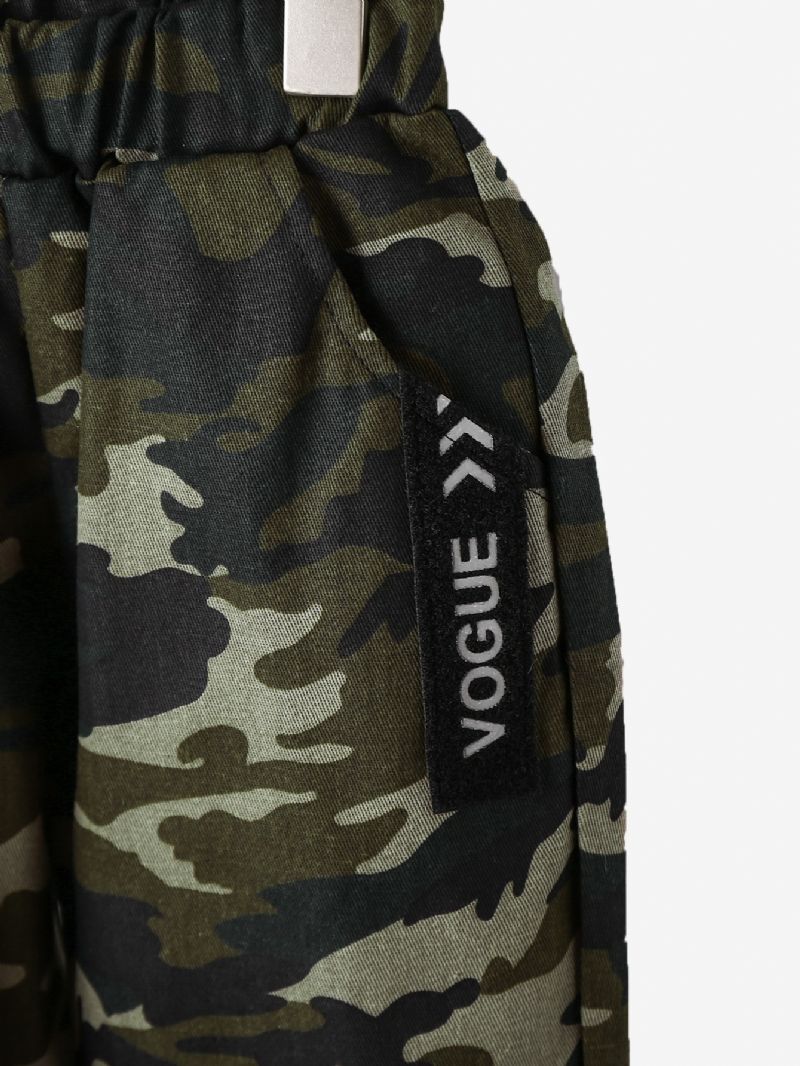 2db Fiúk Kerek Nyakú Hosszú Ujjú Camo Sweatsuit Szett